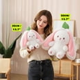 thumbnail image 5 of Strawberry Easter Bunny Plush Toy Transformable Rabbit Cute Stuffed Animal, Pink, 9 inch, 5 of 14