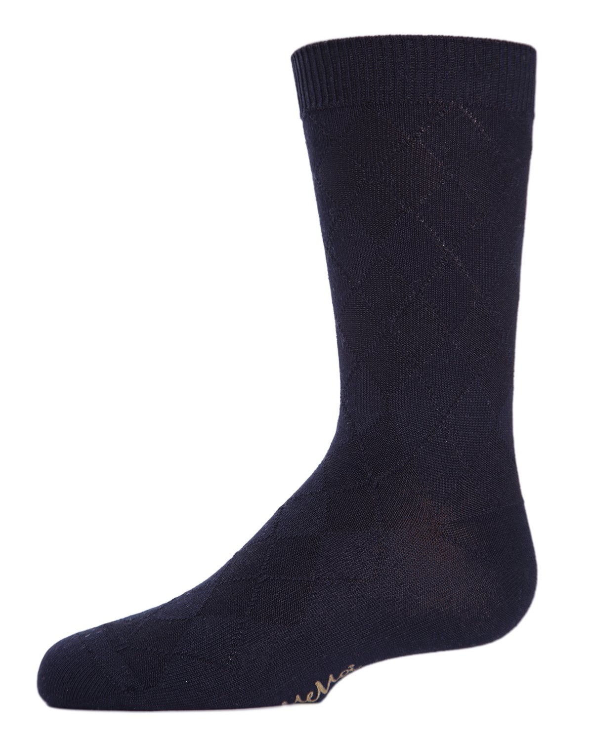 MeMoi Boys All Over Argyle sock navy 6