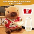 thumbnail image 3 of DIY DICIENTE CAPYBARA Muñecas con ropa y bolso Kawaii Capybara Toy para amigos, 3 of 9