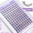 thumbnail image 3 of Lash Clusters Natural Lash Extensions Invisible Band Waterproof 8-16mm Cluster Eyelash Extensions Wispy Eyelash Clusters Individual Lashes Cluster Lashes by, 3 of 9