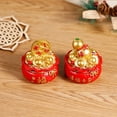 thumbnail image 6 of Lohuatrd Fortune Money Bag Ornament Resin Red Lucky Bag Statue Festive Table Decor for New Year Spring Festival, 6 of 7