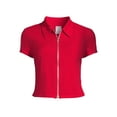 thumbnail image 5 of No Boundaries Juniors Zip Up Polo Top, 5 of 5
