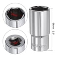 thumbnail image 3 of 2Pcs 3/8-inch Drive 24mm Steel Chrome Plated 6-Point Shallow Socket, 3 of 5