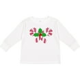 thumbnail image 3 of Inktastic Candy Canes and Holly Christmas Boys or Girls Long Sleeve Toddler T-Shirt, 3 of 5
