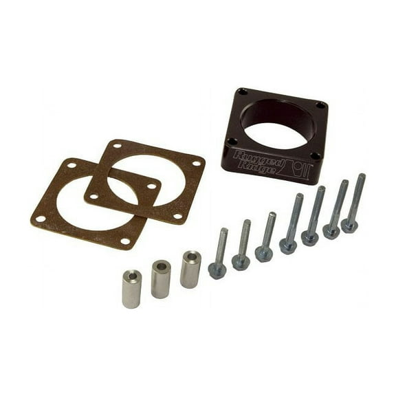 Rugged Ridge by RealTruck Throttle Body Spacer for Jeep YJ/TJ/XJ | Aluminum, Raises Throttle Body 1" | 17755.01 | Compatible with 1991-2006 Jeep Wrangler YJ/TJ & Cherokee XJ