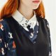 thumbnail image 4 of Blusa de Media Camisa Soledad Collar de Cuello Desmontable para Niñas Vintage para Damas Mujeres Kitty Cuello de gasa para mujer, 4 of 10