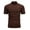 Brown, variant on Men's Short Sleeve Mock Turtleneck Sweater - Ribbed Knit Solid Casual Basic Pullover Tee