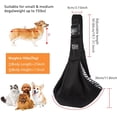 thumbnail image 4 of Hands Free Pet Sling Carrier, Pet Carrier for Small and Medium Dog up to 15 Lbs, Wrap Carrier Sling Adjustable Strap Zip Pocket, Hands Free Pets Pack for Outdoor Travel Subway - Black, 4 of 5