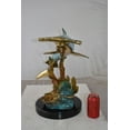 thumbnail image 4 of Nifao Hammer Shark swimming At Sea Bronze Statue – Home Decor Sculpture, 23"L x 12"W x 19"H, 4 of 13