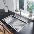 thumbnail image 4 of 30 Inch Single Bowl Top Mount Stainless Steel Kitchen Sink - LIVINGbasics®, 4 of 11