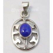 SilverStarJewel 925 Solid Silver Original Lapis Lazuli Modernistic Celtic Pendant 1.2 Bijoux