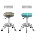 thumbnail image 3 of Uemuo Donut Pattern Round Bar Stool Seat Covers Washable Stool Cushion Slipcover Elastic Bar Chair Covers-, 3 of 7