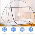 thumbnail image 5 of Portable Pop-Up Brown Mosquito Net Tent for Bed, L79 x W71 x H59 inch Large Folding Mosquito Netting with Net Bottom, 2 Entries, Suit for Twin to King Size Bed, 5 of 15