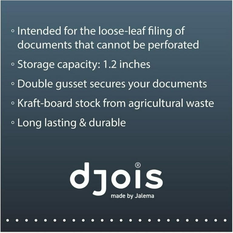 Jalema Tree-Free A4 File Pockets (Pack Of 10) - Eco-Friendly Folders Made From Agricultural Waste