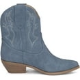 thumbnail image 3 of Chariot & Co -Susan- Womens Cowboy Cowgirl Western Ankle Booties Pointed Toe Boots (Denim Blue, 7.5), 3 of 6