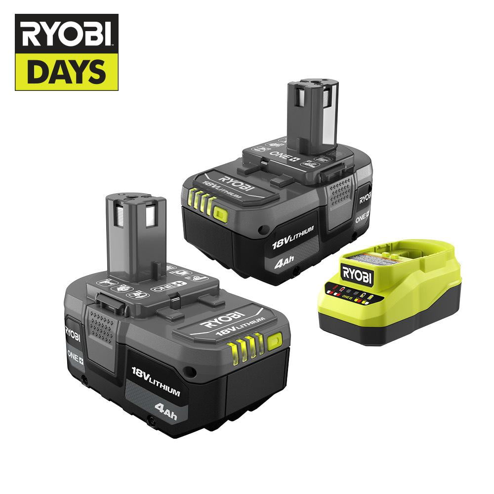 ONE+ 18V LithiumIon 4.0 Ah Battery (2Pack) and Charger Kit