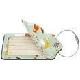 thumbnail image 2 of Disketp 2 Pcs Luggage Tag For Suitcase,Mushroom Bee Leather Baggage Tag With Stainless Steel Loop Privacy Cover For Women Men Girls, 2 of 5