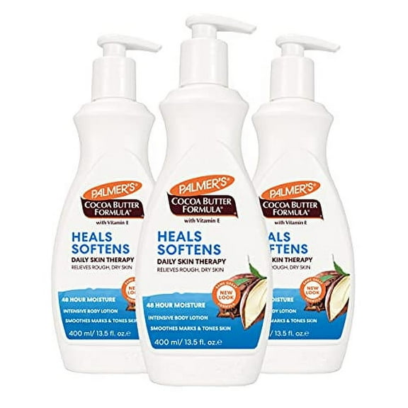 Palmers Cocoa Butter Formula Daily Skin Therapy Body Lotion with Vitamin E, 13.5 Fl Oz (Pack of 3)