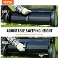 thumbnail image 3 of VEVOR Push Lawn Sweeper, 26-inch Leaf & Grass Collector, Strong Rubber Wheels & Heavy Duty Thickened Steel, Durable to Use with Large Capacity 7 Cu. ft. Mesh Collection Hopper Bag, 4 Spinning Brushes, 3 of 10