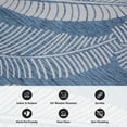 thumbnail image 6 of World Rug Gallery Distressed Palm Leaves Textured Flat Weave Indoor/Outdoor Area Rug - BLUE 5' X 7', 6 of 9