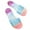 Multicolor, variant on JeashCHAT Slip On Slide Sandals for Women Womens Summer Fashion Colour Transparent Slippers Round Toe Flat Casual Slippers