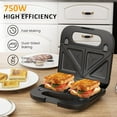 Superjoe Waffle Iron, Panini Press Grill and Sandwich Maker Set, 3 in 1