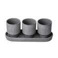thumbnail image 3 of Better Homes & Gardens Ceramic Herb Planter Set-Grey, 3 of 7