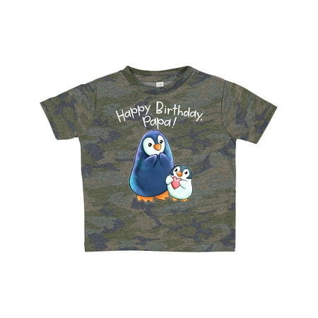 

Inktastic Happy Birthday Papa!- Cute Penguins Gift Toddler Boy or Toddler Girl T-Shirt