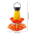 thumbnail image 2 of WLOELOEW Solar-Powered Glass Hummingbird Feeder With LED Night Light For Outdoor Gardens, 2 of 2