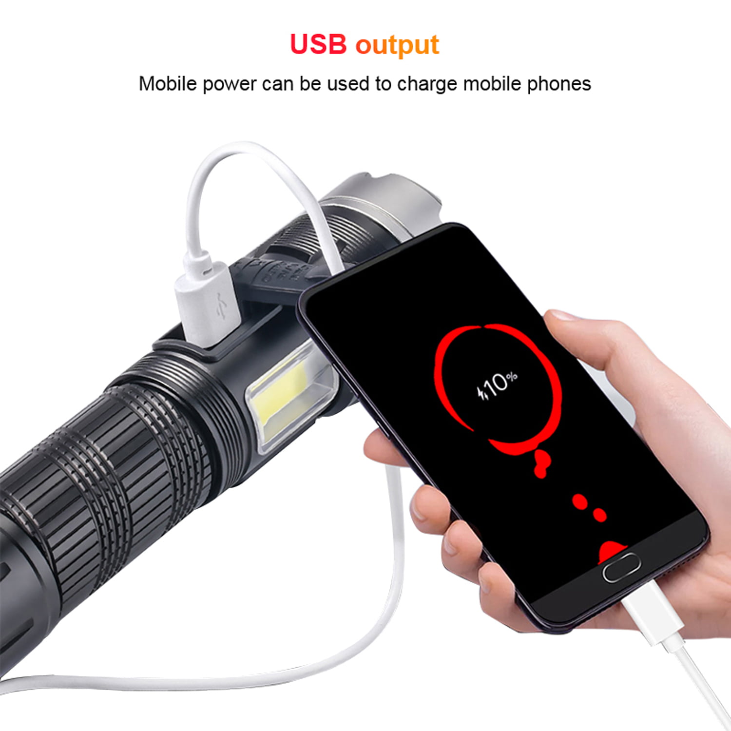 Rechargeable Flashlights High Lumens 2000000 Zoomable 2022 Best Floodlight  ライト、ランタン