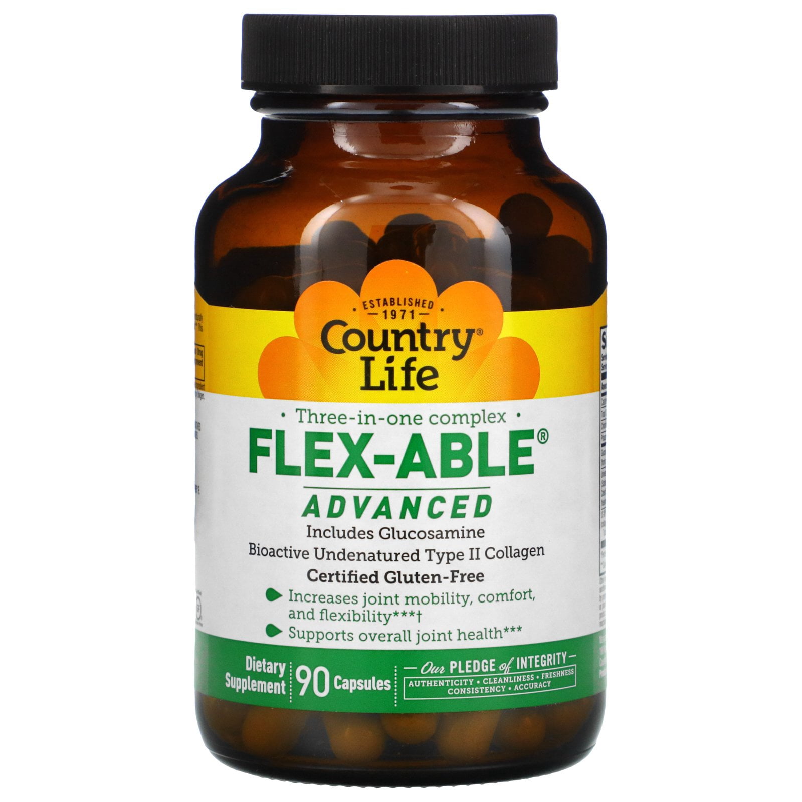 Country Life Three-In-One Complex, Flex-Able Advanced, 90 Capsules