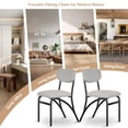 thumbnail image 6 of Dining Chairs Set, Mid Century Morden Chair with Arched Metal Legs, Upholstered Boucle Dining Chairs Suitable for Various Kitchen Styles, 6 of 7