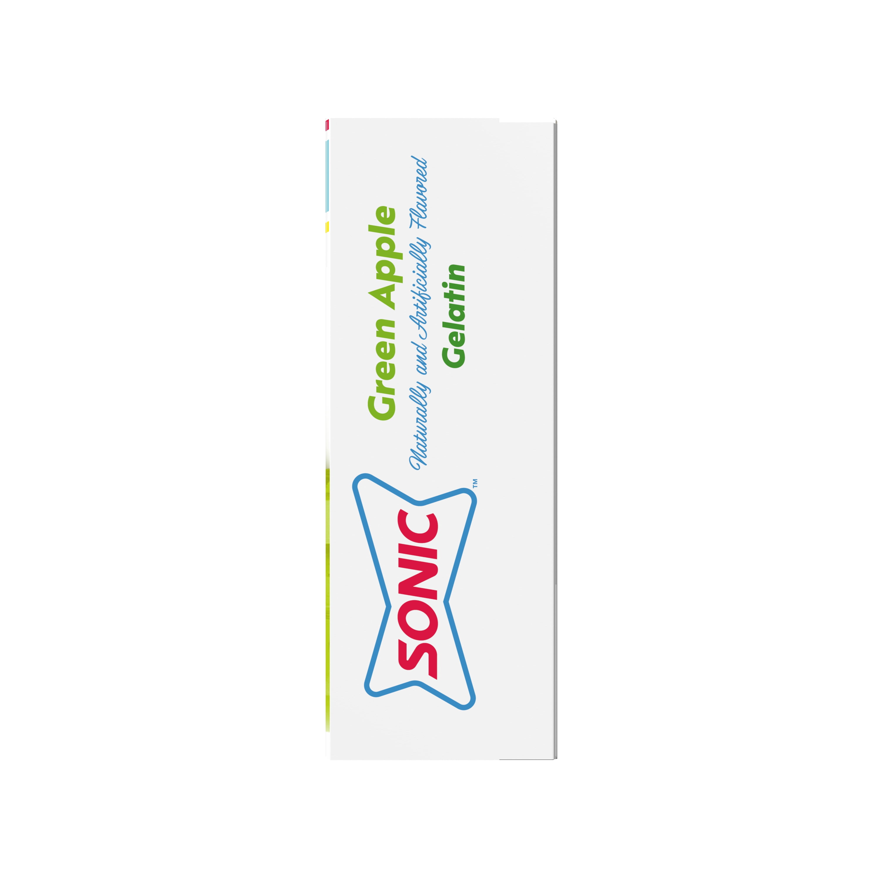 Sonic Green Apple Gelatin Mix, 6 Servings, 3.94 oz Cardboard Box