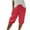 Red, variant on Women's Cotton Linen Capri Yoga Pants Loose Soft Drawstring Workout Sweatpants Causal Lounge Pants with Pockets