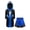 Black&Blue, variant on Raenseen Kids Boys Girls Boxing Uniform Set 2Pcs Boxing Robe and MMA Shorts Boxer Kickboxer Outfit Black&Gold 8