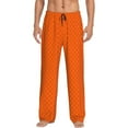 thumbnail image 2 of Goofa Orange Scales Printed Soft Pajama Pants for Men, Wide Leg Comfy Casual Lounge Yoga Pants-Large, 2 of 9