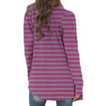 thumbnail image 6 of Plus Size Open Front Cardigans for Women Lightweight Striped Casual Fall Cardigan Tops S-5X Loose Comfy Outerwear (L, Hot Pink), 6 of 6