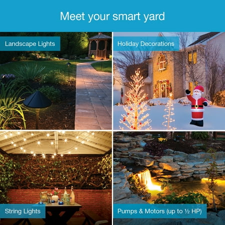 Lutron - Caseta Weatherproof+ Outdoor Smart Plug for Landscape and String Lighting, On/Off Switch - Black