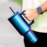 Cubitt Insulated Stainless Steel 40 oz Tumbler with Handle and Straw Lid, Cupholder Friendly