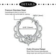 thumbnail image 5 of Briana Williams Clicker Nose Hoop Rings Hinged Cubic Zirconia Ear Nose Piercing for Women Girls, 5 of 5