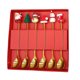 thumbnail image 1 of Juego de cucharas navideñas de acero inoxidable con tema de árbol, Papá Noel y estrella. Cucharas para remover café. Utensilios de cocina festivos con caja de regalo, 1 of 7