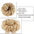 thumbnail image 3 of MORICA 1PCS Messy Bun Hair Scrunchies Curly Wavy Heat Ponytail Synthetic Chignon for Women Updo Hairpiece Natural Black, 3 of 7