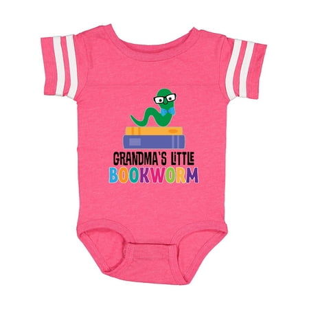 

Inktastic Grandma Little Bookworm Kids Reading Gift Baby Boy or Baby Girl Bodysuit