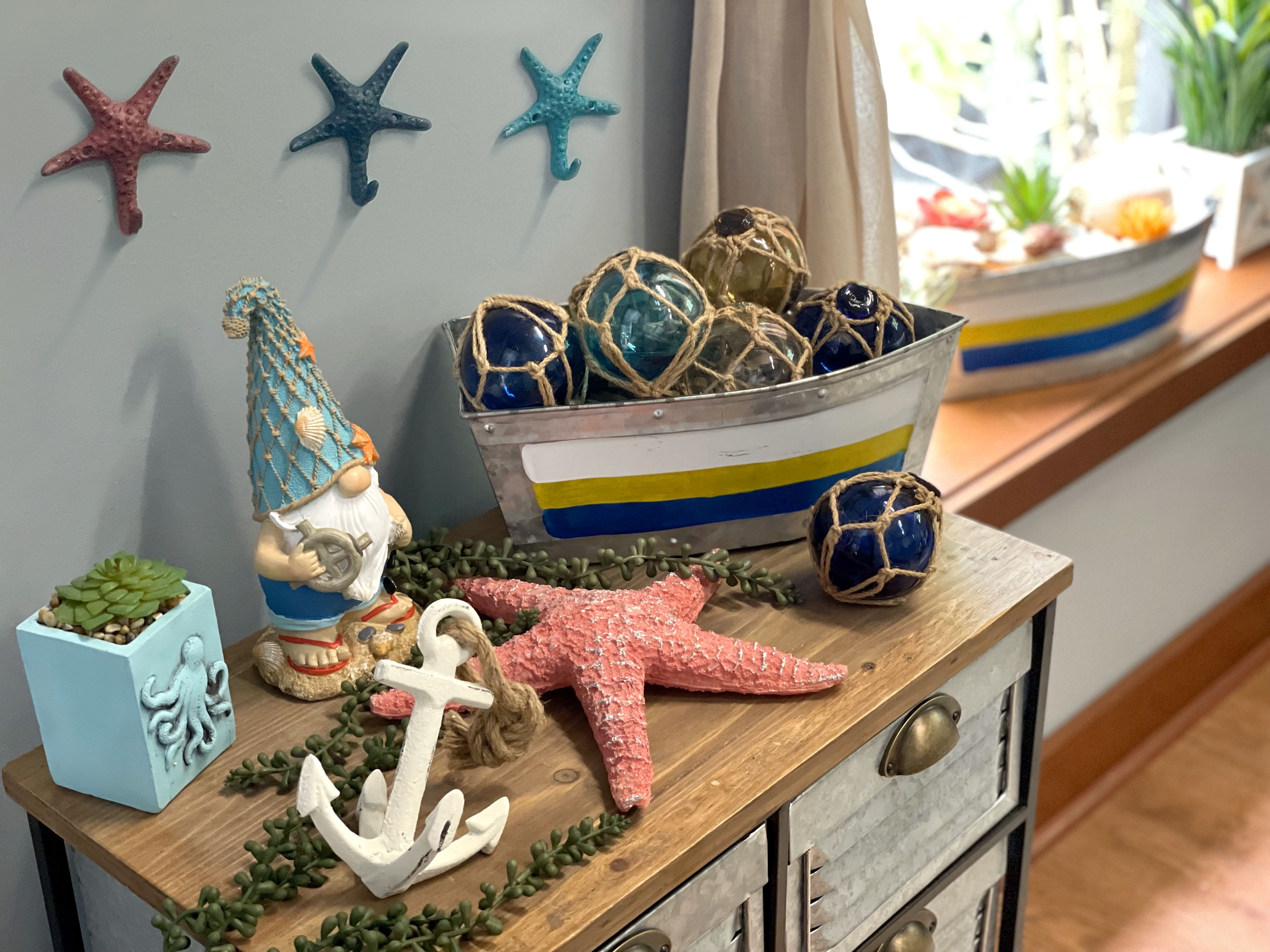 Zeckos Galvanized Metal Boat Planter Flower Pot Nautical Decor Set of 2
