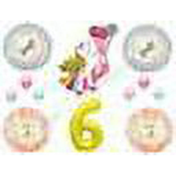 WINGED UNICORN 6th Happy Birthday Party Balloons Decoration Pastel Gold Sixth