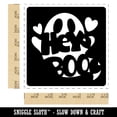 thumbnail image 2 of Hey Boo Ghost Halloween Self-Inking Rubber Stamp Ink Stamper - Black Ink - Large 1-1/2 Inch, 2 of 7