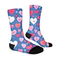 thumbnail image 4 of Valentine‘s Day Socks for Women, Cute Heart & Love Print Crew Socks, Gift for Girlfriend, Wife, Galentine’s Day & February 14th D 1pcs, 4 of 6