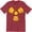 Red, variant on Radioactive Nuclear War Sign Distressed Fashion Mens T-Shirt