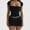 Black, variant on ZZwxWA Womens 2 Piece Outfits Sexy Square Neck Cap Sleeve Crop Tops and Low Waist Bodycon Mini Skirt Y2K Streetwear Ladies Workout Sets Solid Color