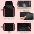 thumbnail image 5 of CAR GRAND Leather Steering Wheel Cover and Waterproof Carpet Car Floor Mats,Universal Fit Combo Pack Sedan,SUV,Cars, 14.5" to 15" Sporty Anti-Slip Red, 5 of 7